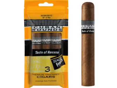 Cuban Rounds Robusto Natural 3 Pack