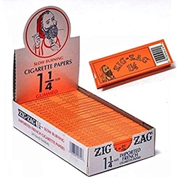 Zig Zag White French Orange 1 1/4 Size Rolling Papers