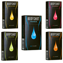 BodyShot Flavored Filtered Cigars Sampler (1 pack of each flavor)